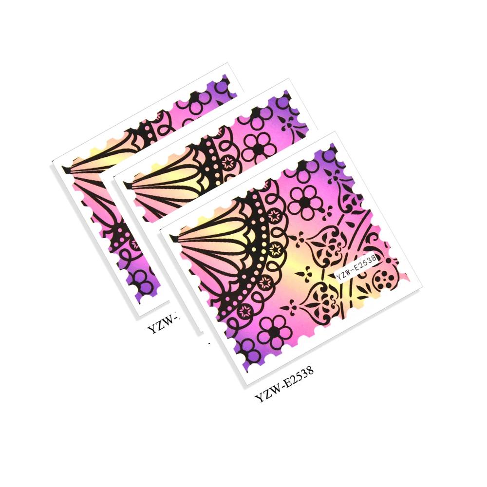 3pcs/lot Colorful 3d Nail Stickers Sliders Girl Nail Sticker Stamp Type Transfer Decor For Nail Design Water Decals
